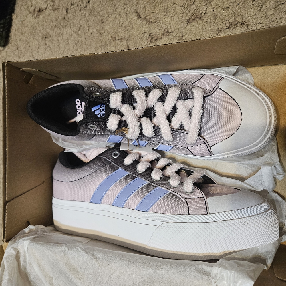 Adidas Pink and Blue Sneakers for Casual Style